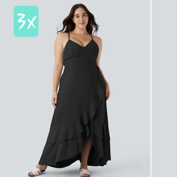 long sleeve maxi dress with slits Waist Fitted High Slit Long Sleeve Maxi Dress